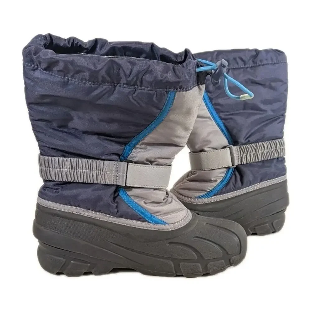 Sorel Insulated Snow Boots Sz 4 Kids Youth NY1810-591 Gray